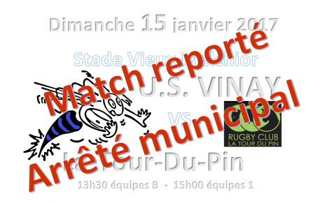 Match reporté...